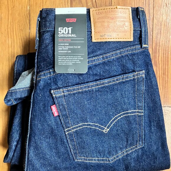 Levis's 501® Original Fit Selvedge 100% Cotton Women's Jeans 28W X 30L - Picture 1 of 4